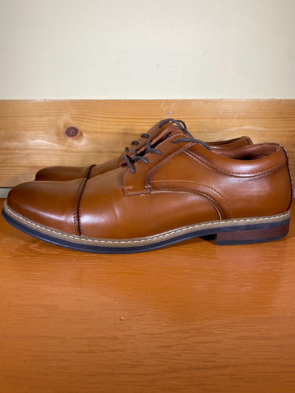 Nunn Bush Carmelo Cap Toe Oxford Size 11 Wide # 81511221 Leather Insoles